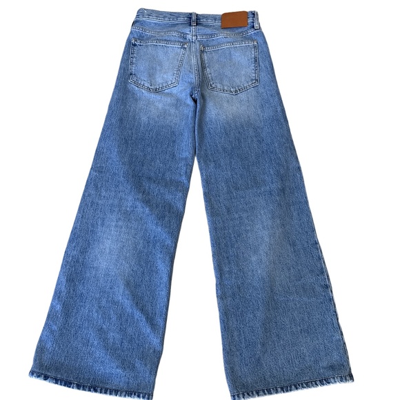 ZARA DENIM HIGH RISE WIDE LEG - Picture 3 of 11